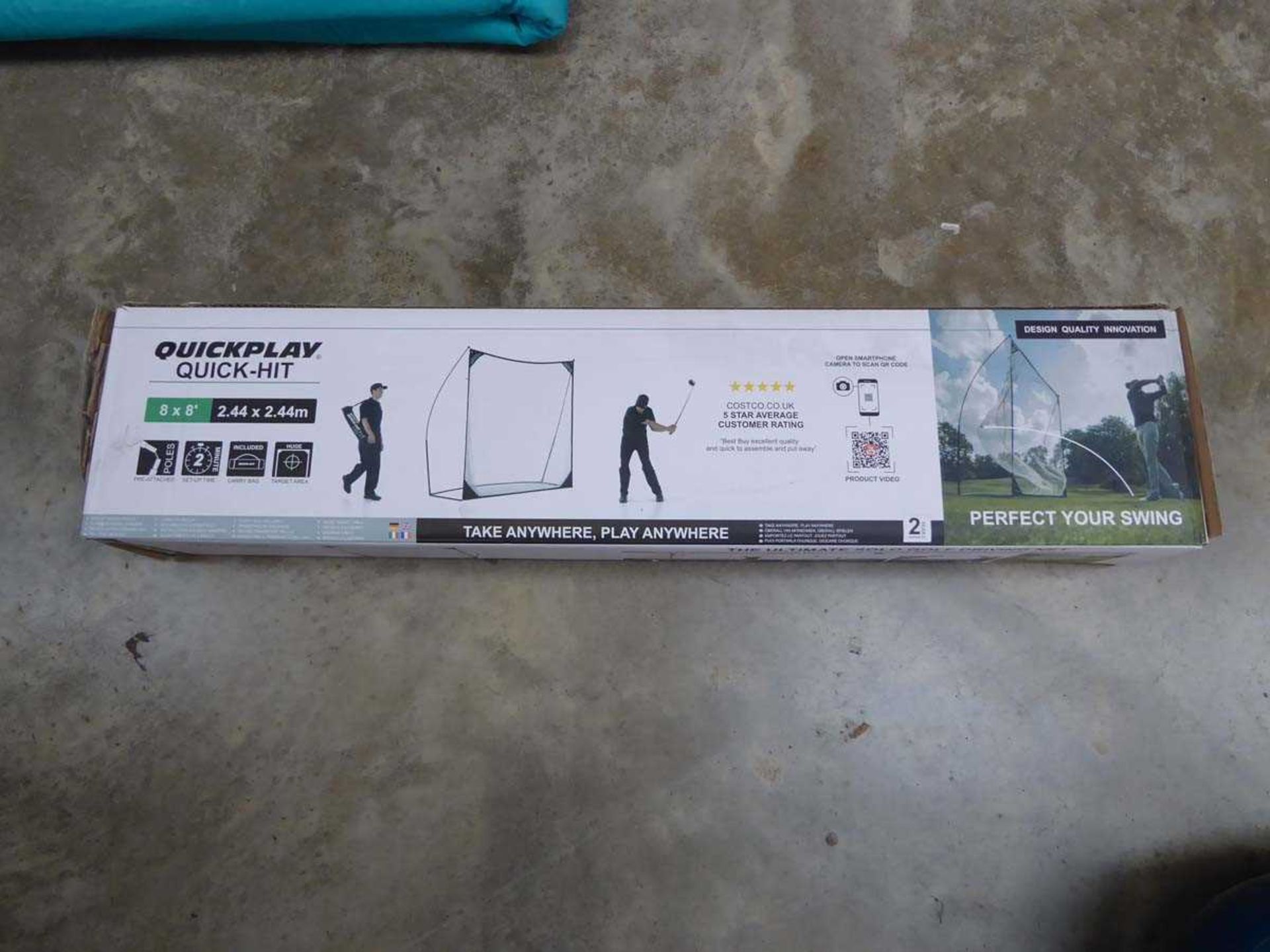 +VAT Boxed quick play quick hit 8 x 8 golf net