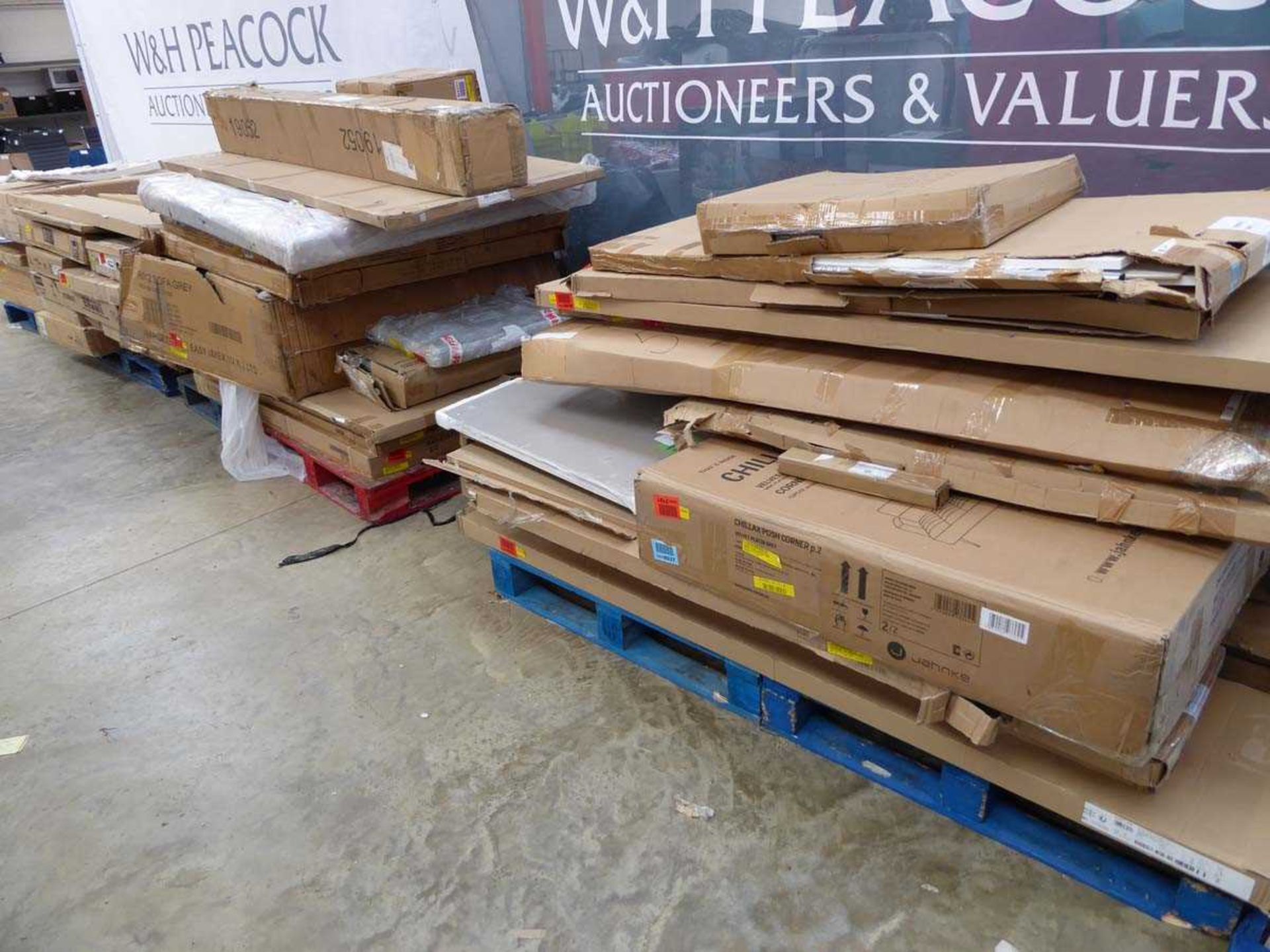 +VAT 3 pallets containing a large quantity of flat pack furniture