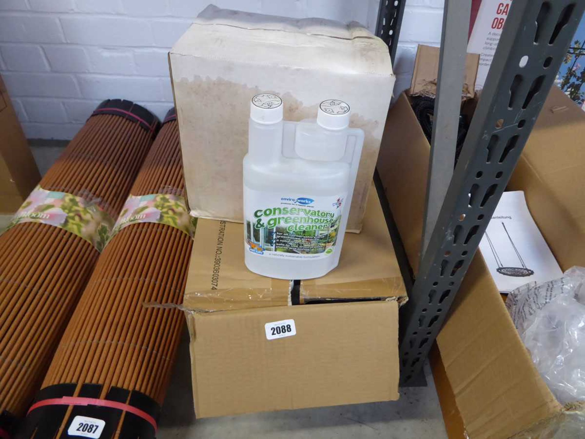 2 boxes containing approximately 19 tubs of conservatory and greenhouse cleaner