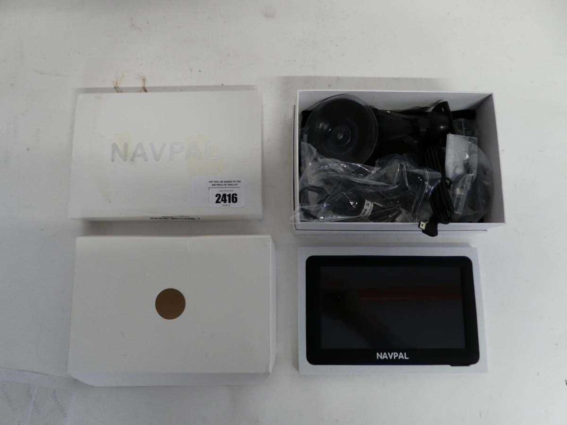 +VAT Boxed Navpal satellite navigation system with various accessories