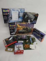 +VAT Quantity of Airfix, Revell and other miniature models incl. Blood Bowl, Hornby Bluetooth and