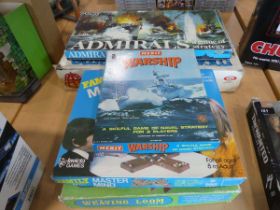 5x vintage board games inc. Mousetrap, Warship, Mastermind, etc.