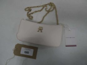 +VAT Tommy Hilfiger timeless chain crossover handbag in cream with dust bag