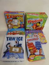 +VAT Quantity of childrens board games incl. Hungy Hippos, Zzzapper!, Guess Who?, Thin Ice,