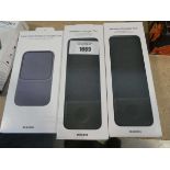 +VAT 3 Samsung wireless chargers, to include 1 duo and 2 trios (1 still sealed)