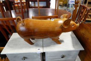 Ornamental wooden pig