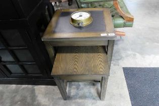 Nesting pair of coffee tables with slate effect surface