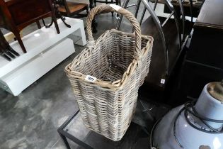 Wicker gathering basket