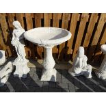 Large concrete garden bird bath