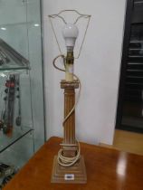 Column shaped table lamp and base
