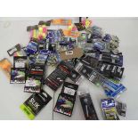 Large quantity of Preston Innovations, Daiwa and Guru fishing accessories incl. pole elastic, pole