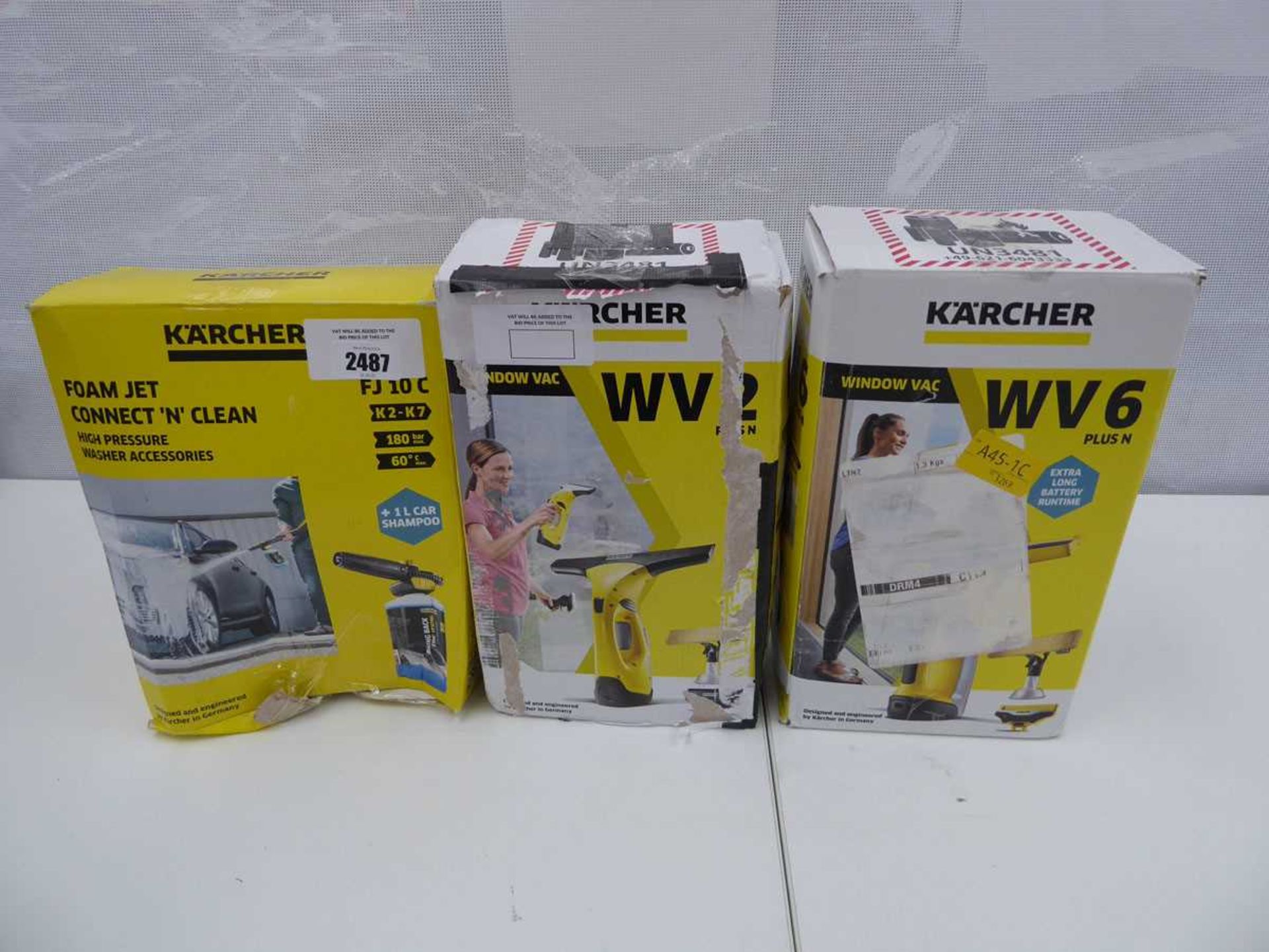 +VAT Karcher foam jet Connect 'n Clean high pressure washer accessories, together with 2 boxed