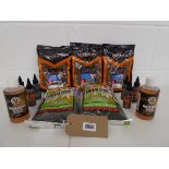 Quantity of fishing baits, dips and glugs incl. 2 bags of Dynamite Baits carp pellets, 3 bags of