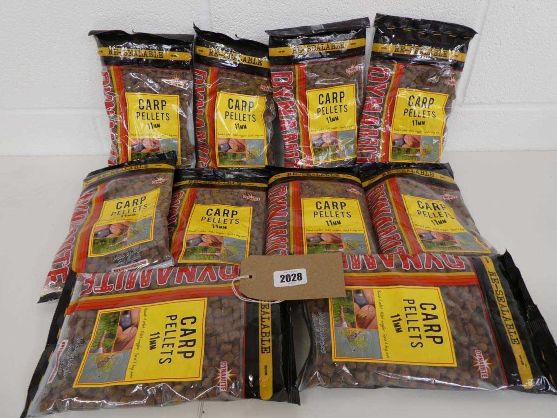 10 bags of Dynamite carp pellets (11mm)