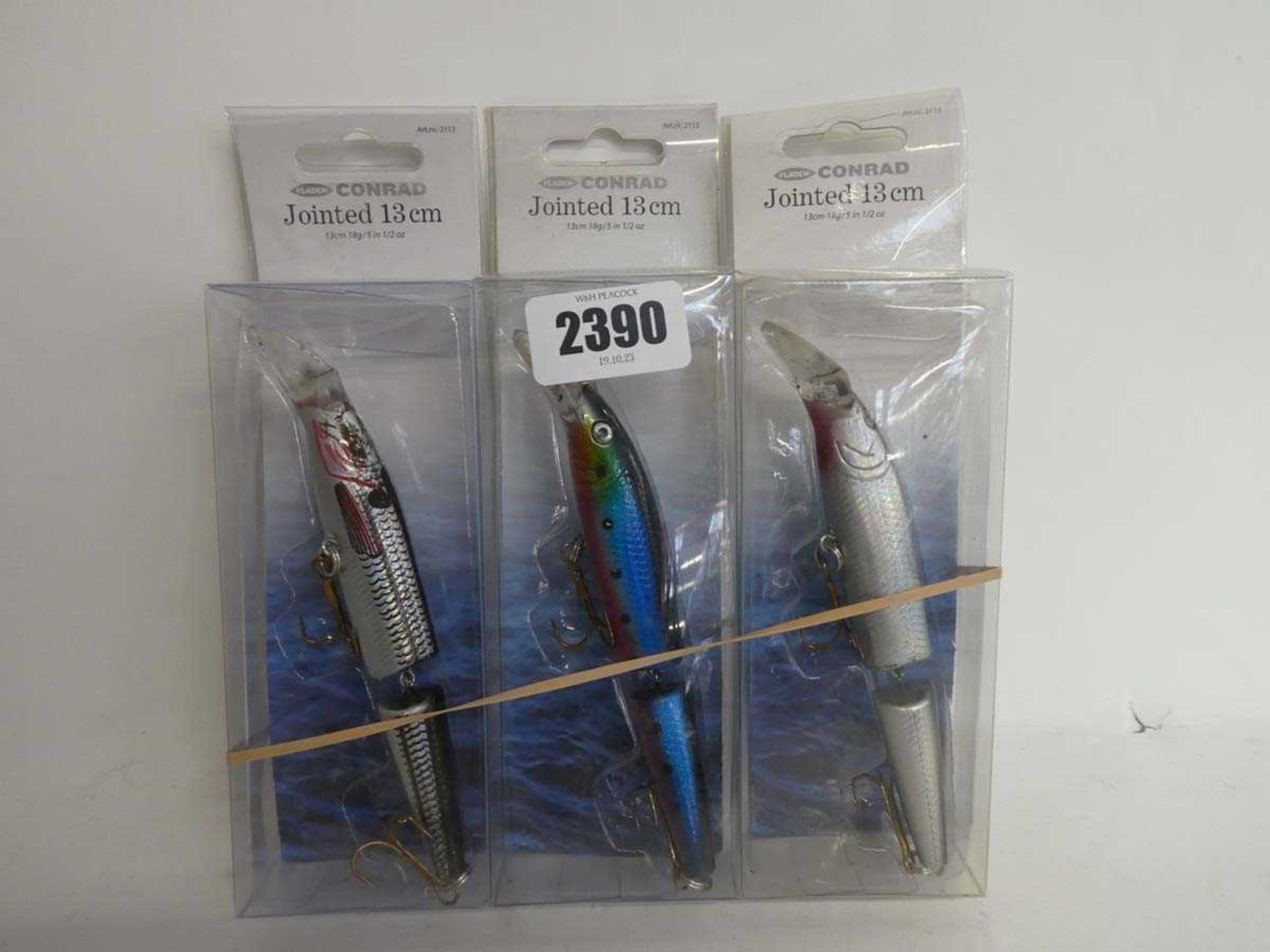 3 Conrad jointed 13m pike lures
