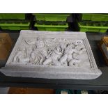 Concrete Greek Frieze style wall plaque