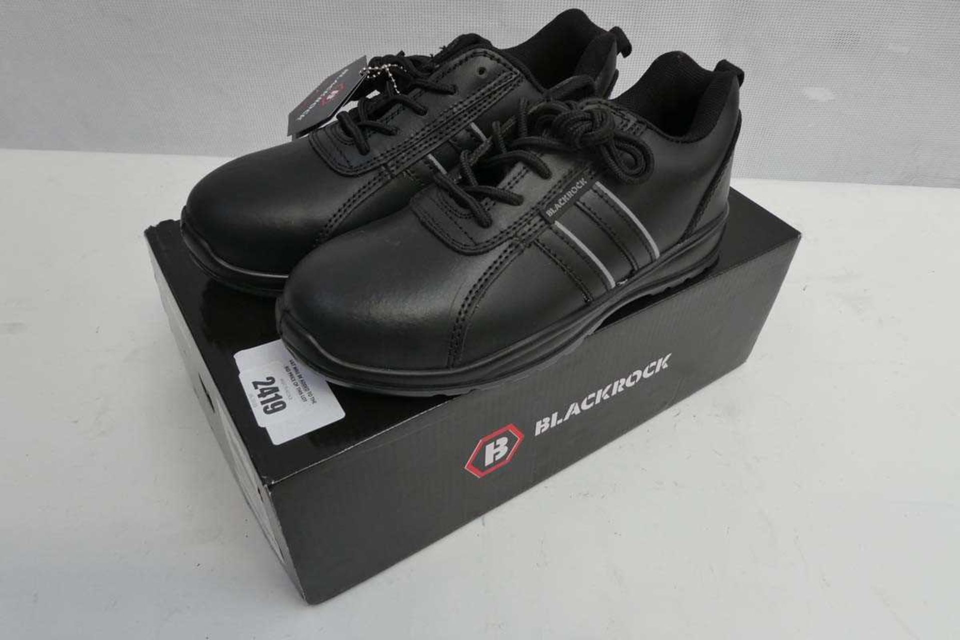 +VAT Boxed pair of Blackrock steel toe safety trainers in black (size 5) - Image 2 of 2