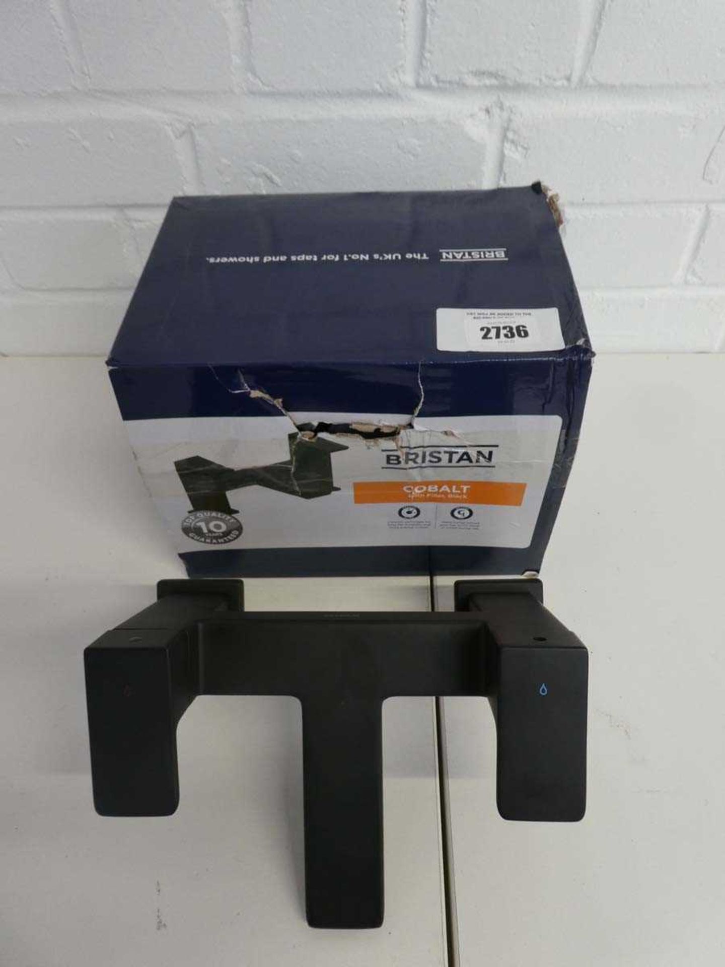 +VAT Boxed Bristan cobalt black bath filler