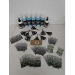 Quantity of fishing accessories incl. Preston Innovations elastic lubricant, Daiwa hydroelastic