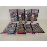 6 packs of Mainline expander pellets with 2 bags of cell pellets and 3 bottles of pellet enhance