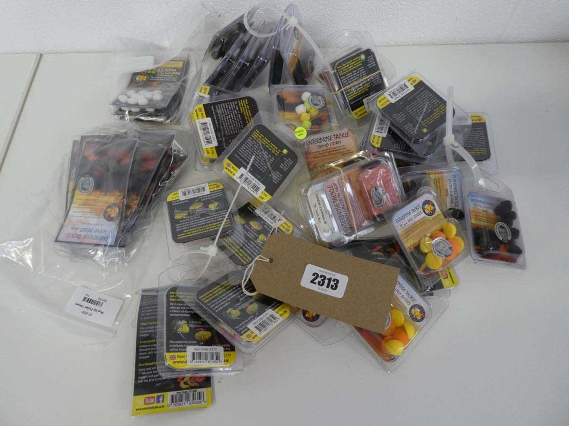 Quantity of Enterprise Tackle imitation baits incl. half boilies, pop-up pellets, sweetcorn, etc.