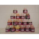 17 tubs of Mainline hook bait enhancing flavourings incl. spicy crab, hybrid, fruitella, salty