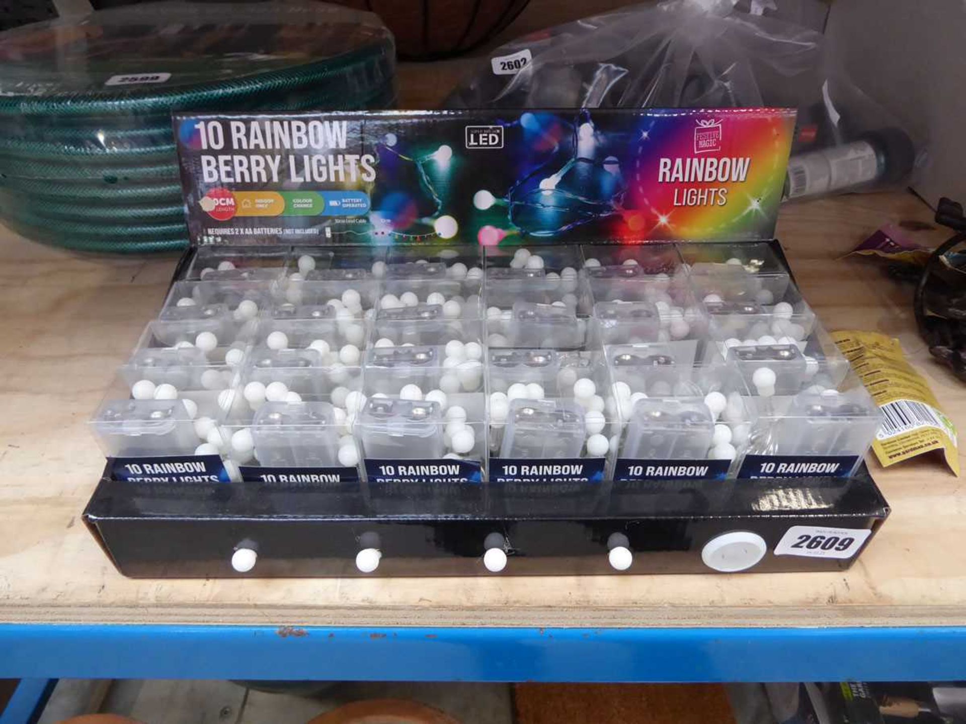 Twenty four packs of 10 colour changing rainbow fairy lights