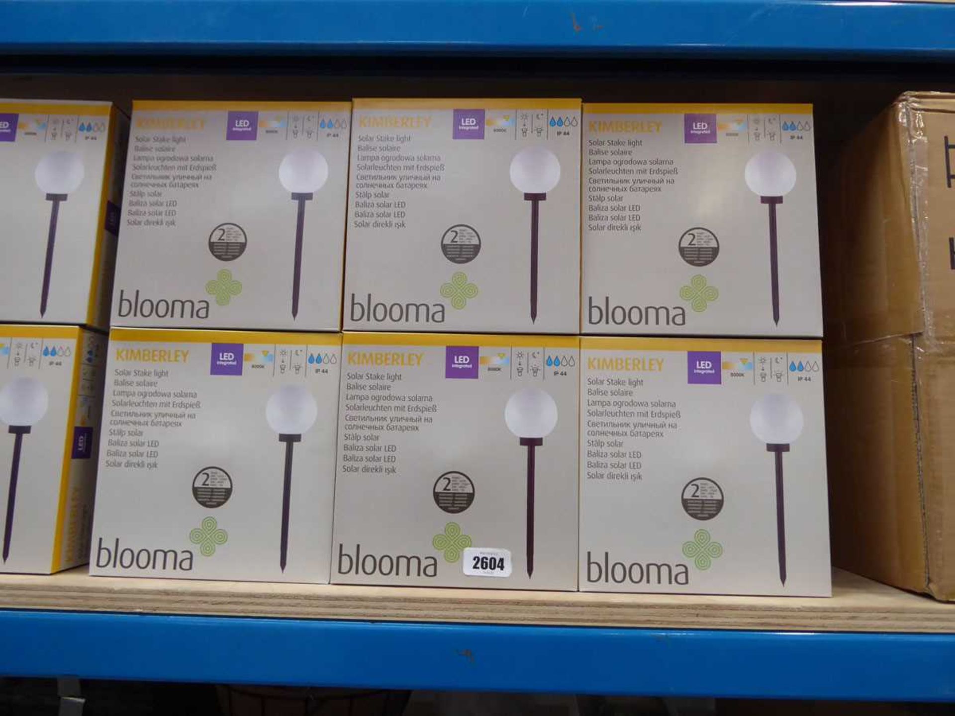 Set of 6 boxed bloomer Kimberley solar stake light sets