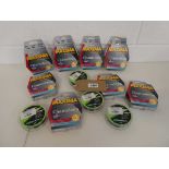 Spools of various fishing line incl. 8 spools of Maxima Chameleon monofilament fishing line with 4,5