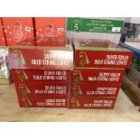 8 boxed sets of silver foiled bulb string lights