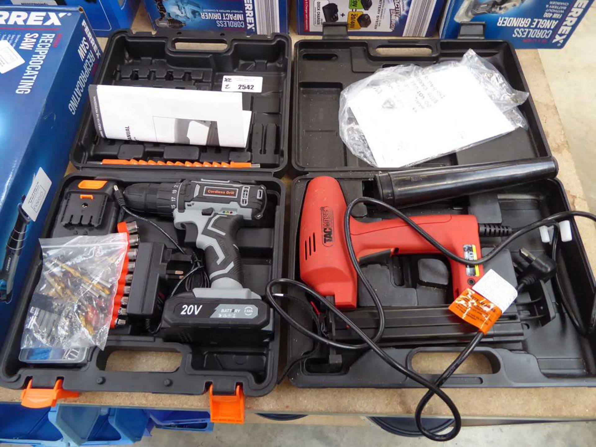 +VAT 20V cordless drill with Tacwise Master nailer - Image 2 of 2