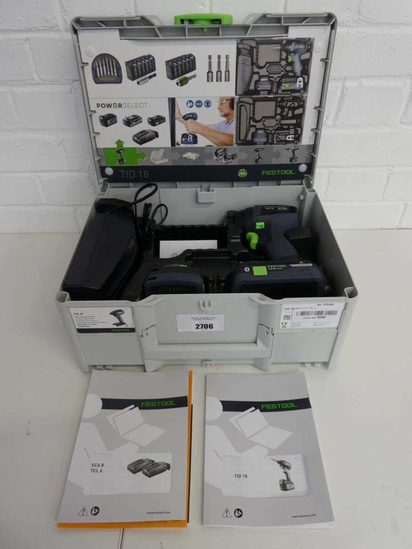 +VAT Cased FESTOOL cordless impact drill with 2 batteries and charger