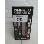 +VAT Boxed NOCO Genius 2 6V and 12V battery charger and maintainer