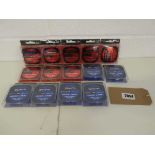 14 spools of Daiwa TDR fishing line, 8 spools of 100m with various breaking strains and 6 spools