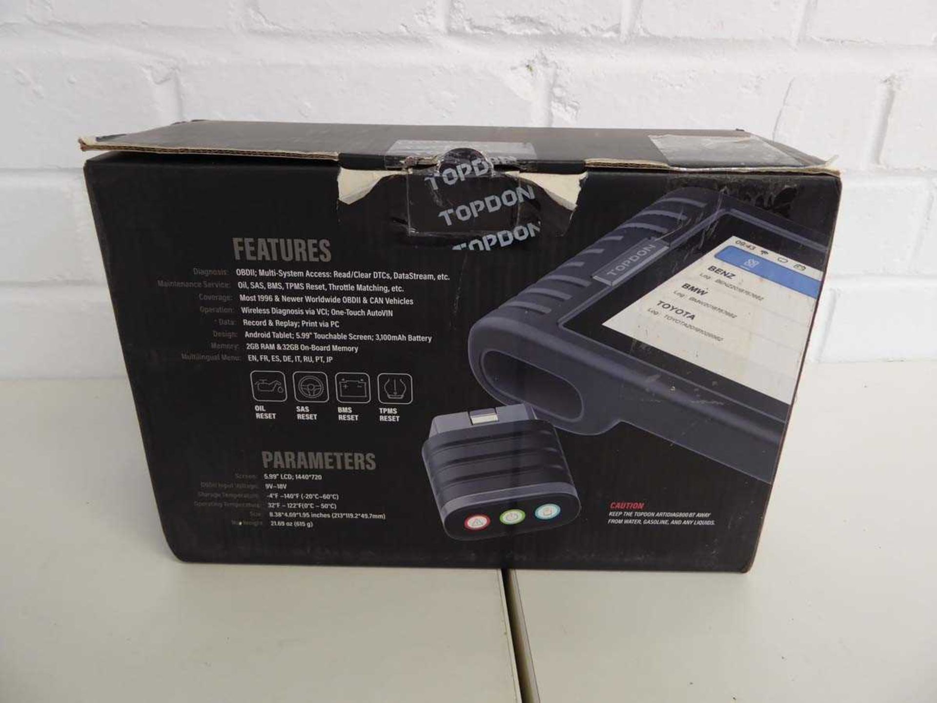 +VAT Boxed TOPDON ArtiDiag 800BT diagnostics kit - Image 2 of 2