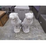 Pair of concrete panthers / leopards