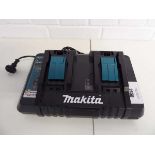 +VAT Makita twin 18V battery charger with European plug