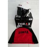 +VAT Zorax ECE.22.05 motorbike helmet in white, size medium