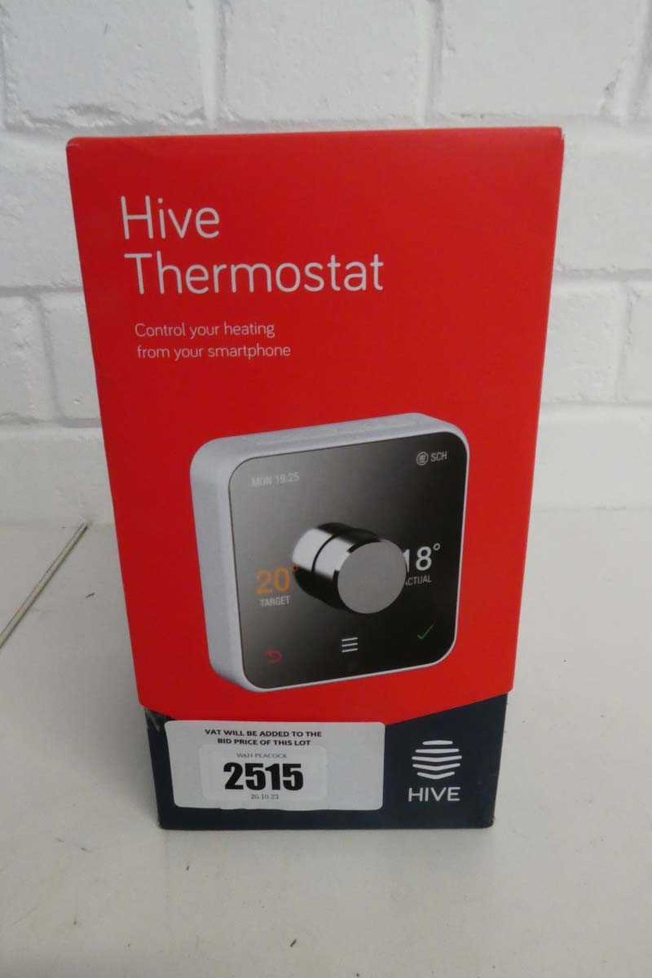 +VAT Boxed Hive smart home thermostat