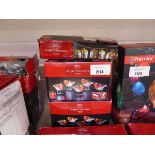 +VAT 2 boxed set of battery operated robin lights with set of 5 battery operated light up hedgehogs