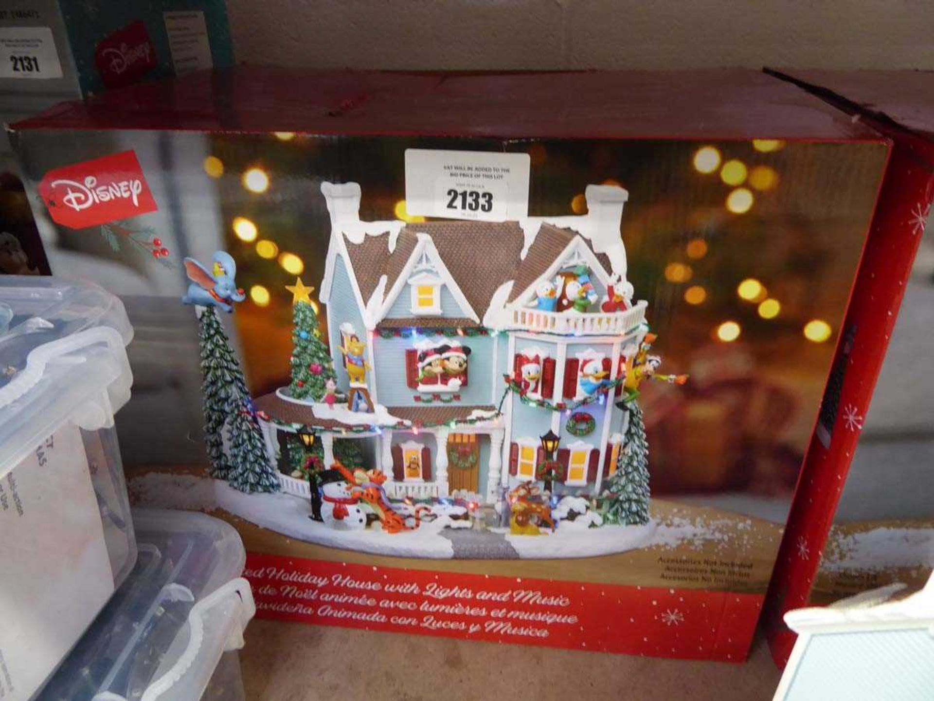 +VAT Boxed Disney animated and light up holiday house