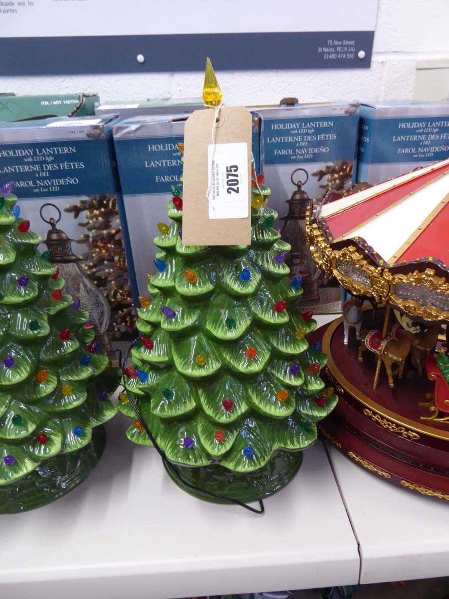 +VAT Ceramic LED light up Christmas tree with PSU
