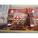 +VAT Boxed Christmas animated LED light up grand deluxe carousel