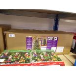 +VAT Boxed 4' artificial pre-lit potted Christmas tree