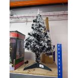 +VAT 3' black and white pre-lit artificial Christmas tree