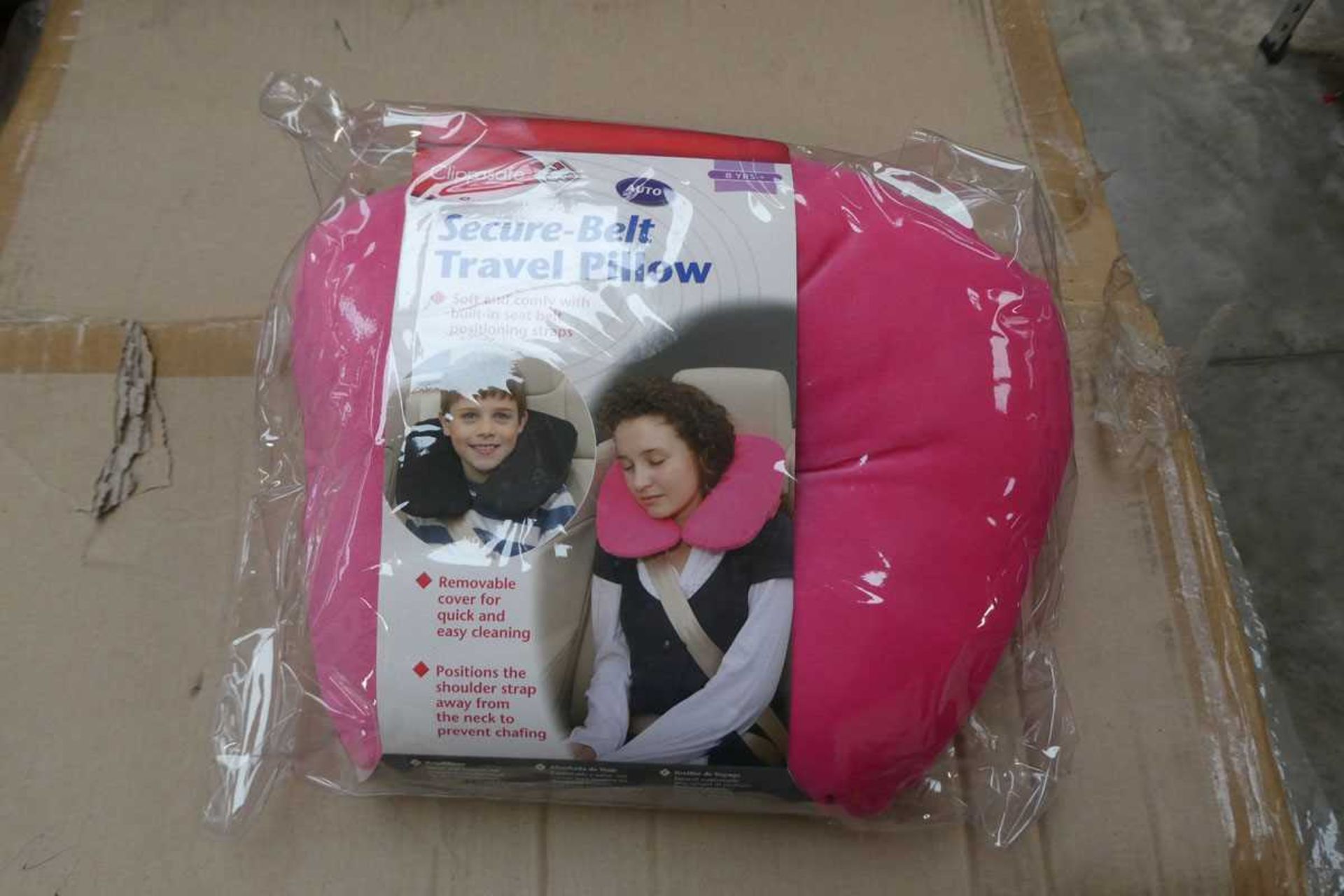 Box containing 24 pink car seat neck cushions - Image 2 of 2