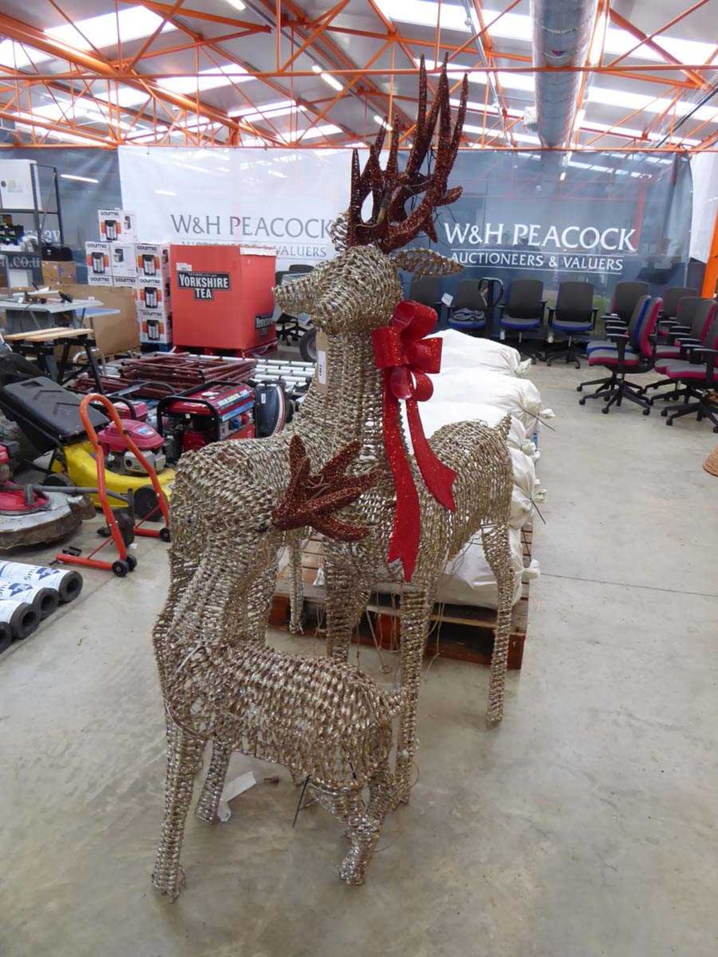 +VAT Outdoor LED light up 3 piece reindeer set