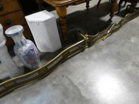 Pair of decorative brass fire fenders