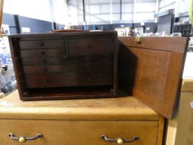 Wooden cased carpenters apprentice 6 drawer cabinet