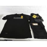 +VAT DeWalt Easton t-shirt (size XL) with pair of DeWalt Harrison work trousers (38/29)